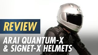 Arai QuantumX amp SignetX Helmet Review at CycleGearcom [upl. by Wenona]