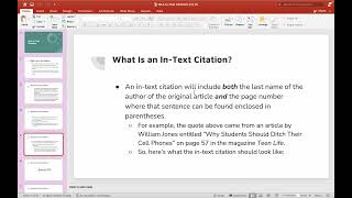 MLA In Text Citations [upl. by Winser]