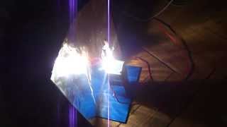 Homemade carbon arc lamp [upl. by Eimmak]