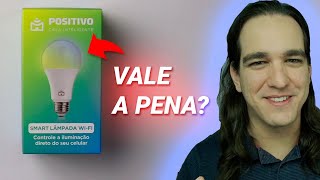 Smart Lâmpada WiFi Positivo Casa Inteligente Unboxing Configuração APP  Alexa amp Análise [upl. by Kciredohr]