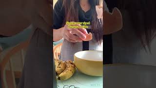 OVER RIPE BANANA RECIPE  BANANA PAN FRITTERS shorts [upl. by Irdua]