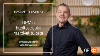 Q22024 Tuloskausi UPMn huoltoseisokit rasittivat tulosta [upl. by Case]