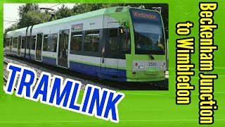 Beckenham Junction to Wimbledon  FULL JOUNREY  Croydon Tramlink via East Croydon TfL [upl. by Lucier]