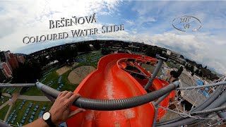 Bešeňová Coloured Water Slide 360° VR POV Onride [upl. by Fontes]