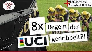 UCI verbietet neuen Zeitfahrhelm  weitere kreative Technikideen in RegelGrauzonen in der Analyse [upl. by Haleehs]