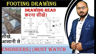 Footing drawing कैसे read करें।  By CivilGuruji [upl. by Niwrehs]