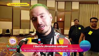 ¡J Balvin fue halagado por Obama  Sale el Sol [upl. by Yanrahs]