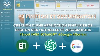 Partie 8 Finalisation Mon association Excel VBA New [upl. by Miriam108]