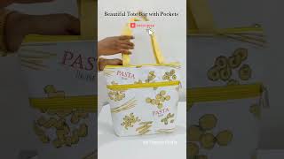 DIY Tote bag Easy Sewing Tutorial  Bag making at home  Handbag stitching and cutting shorts bag [upl. by Esir]