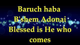 Paul Wilbur  Baruch Haba Bshem Adonai  Lyrics [upl. by Olraced]