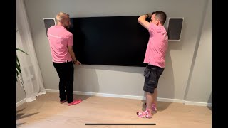 How to remove a Samsung frame Tv from the wall All models 2017  2024 [upl. by Ettesil]