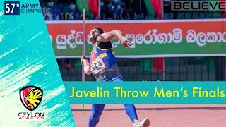 Javelin Throw Mens Finals Army Athletics Championship 2021 1 1 1 [upl. by Kirrad]