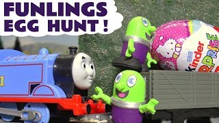 Funny Funlings Egg Hunt with Thomas The Tank Engine [upl. by Boeschen]