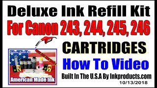 How To Refill The Canon PG 243 CL 244 PG 245 CL 246 Cartridges [upl. by Addi]