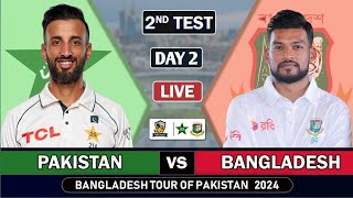 Pakistan vs Bangladesh 2nd TEST Match DAY 2 Live Scores  PAK vs BAN LIVE MATCH PAK LAST SESSION [upl. by Yc]