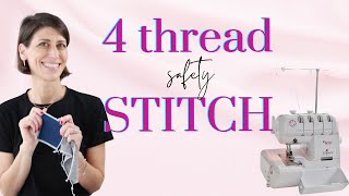 SERGER Stitches learn the 4 thread safety stitch [upl. by Nata]