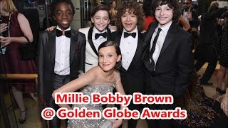 Millie Bobby Brown  Golden Globe Awards HIGHLIGHTS [upl. by Oflunra566]