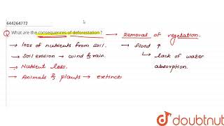 What are the consequences of deforestation   CLASS 8  CONSERVATION OF PLANTS AND ANIMALS  BI [upl. by Ecallaw639]