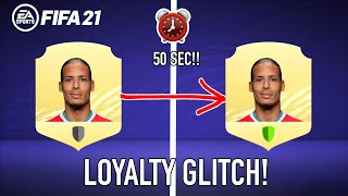 THE EASIEST WAY TO GET LOYALTY IN FIFA 21 NO LOSS GLITCH [upl. by Elleyoj]