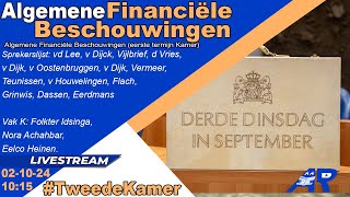 Terugkijken Algemene Financiële Beschouwingen eerste termijn Kamer  Tweede Kamer [upl. by Finnie]