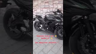 Yamaha R7 mi Kawasaki Ninja 650 mi motosiklet videoları r7 kawasaki yamaha motovlog moto [upl. by Assisi167]