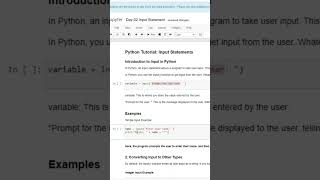 Input Statement  100 Days of Python Programming  Day02 part 2 coding python [upl. by Azriel]