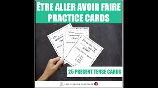 French Verbs Être Aller Avoir Faire Challenge Task Cards Activity [upl. by Enitsuj461]