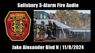 Salisbury 3Alarm Fire Audio 1182024 North Carolina [upl. by Fulbright]