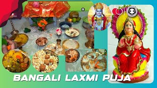 How to perform laxmi Puja at your home Bengali Style  Cook prasad villfood [upl. by Tsirc]