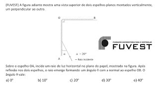 FÍSICA  FUVEST Exercício Resolvido 001 [upl. by Odlavso857]