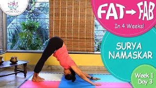 Lose Weight In 4 Weeks  Week 1  Day 3  Surya Namaskar Fast [upl. by Collette67]