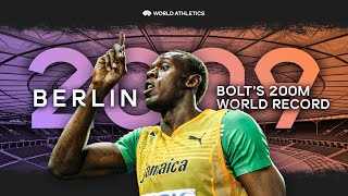 Usain Bolts 200m world record 🌎  World Athletics Championships Berlin 2009 [upl. by Ainirtac437]