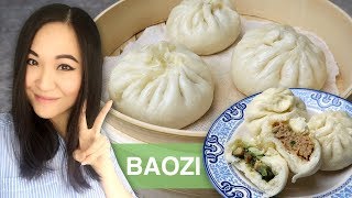 REZEPT Baozi  gedämpfte gefüllte asiatische Teigtaschen  Dim Sum  original chinesisch [upl. by Ushijima727]