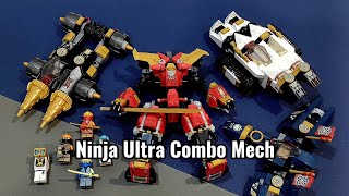 Lego Ninjago Ninja Ultra Combo Mech  STOP MOTION  Speed Build amp Video Clip  71765 [upl. by Filmore]