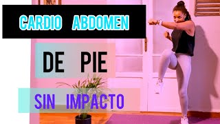 ABDOMINALES PARA REDUCIR CINTURA y Aplanar ABDOMEN de PIE Sin IMPACTO CARDIO Quema Grasa 30 Min [upl. by Nywles]