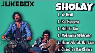 SHOLAY movie all songs  audio jukebox  Amitabh Bachchan Dharmendr and Amjad Khan [upl. by Luap]