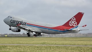 90 Departures in 80 mins at Amsterdam Schiphol Polderbaan runway 36L Planespotting in 4K [upl. by Nannie]