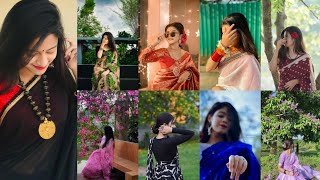 saree latest poses with girls 😱🕊️🎀 new poses for girlsPicsdpz14 plz subscribe 🌸 [upl. by Kyla]