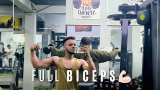 Full bicep’s workout 💪🏻 youtube gymvlog vlogger vlogging [upl. by Belldas]