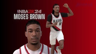 Moses Brown Face Creation NBA 2K24 [upl. by Askari707]