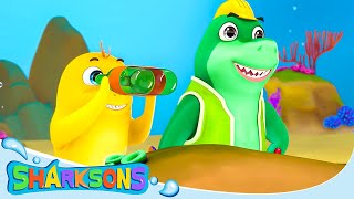 Going on a Shark Hunt  Videos for Kids  Nursery Rhymes amp Kids Songs  The Sharksons [upl. by Semajwerdna]