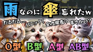 【血液型あるある】忘れ物したらどうする？【猫アニメ】 [upl. by Duston53]