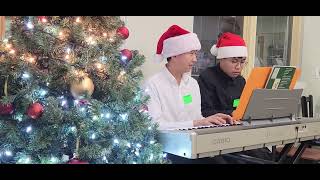 Jingle Bell Rock Piano Duet on a Keyboard [upl. by Nathanael]