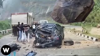 Tragic Moments Shocking Catastrophic Rockfalls Failures Caught On Camera  What Went Wrong [upl. by Etheline869]