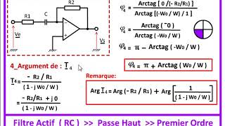 Filtre Actif RC PASSE HAUT premier ordre [upl. by Cantlon]