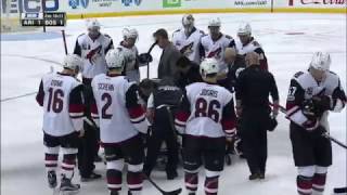 Burmistrov stretchered off ice after devastating Miller hit [upl. by Ardisj630]