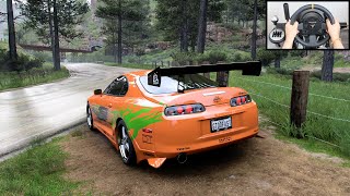 Forza Horizon 5 Paul Walker Toyota Supra Steering Wheel  Shifter Gameplay [upl. by Nerha]