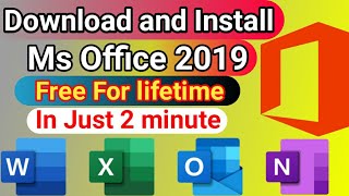 How to Download and Install Original Microsoft Office 2019 Free for Windows 10 on Lifetime  Ms Word [upl. by Moth]