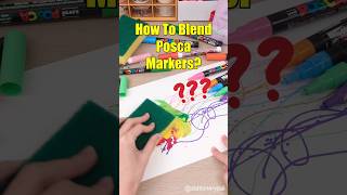 How To Blend Posca Markers shorts [upl. by Cirdahc]