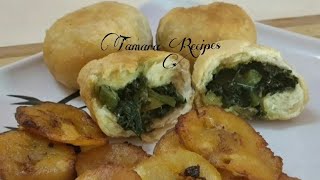 How to Make Jamaican Stuffed Callaloo Fried Dumpling  Caribbean Stuffed Dumplings [upl. by Drarig]